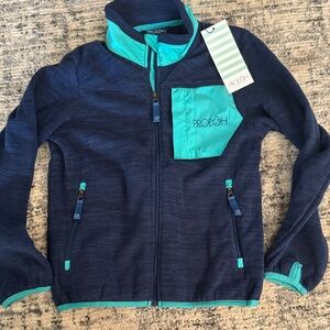 Prodoh Navy and Teal full zip Jacket boys xs7/8 jacket